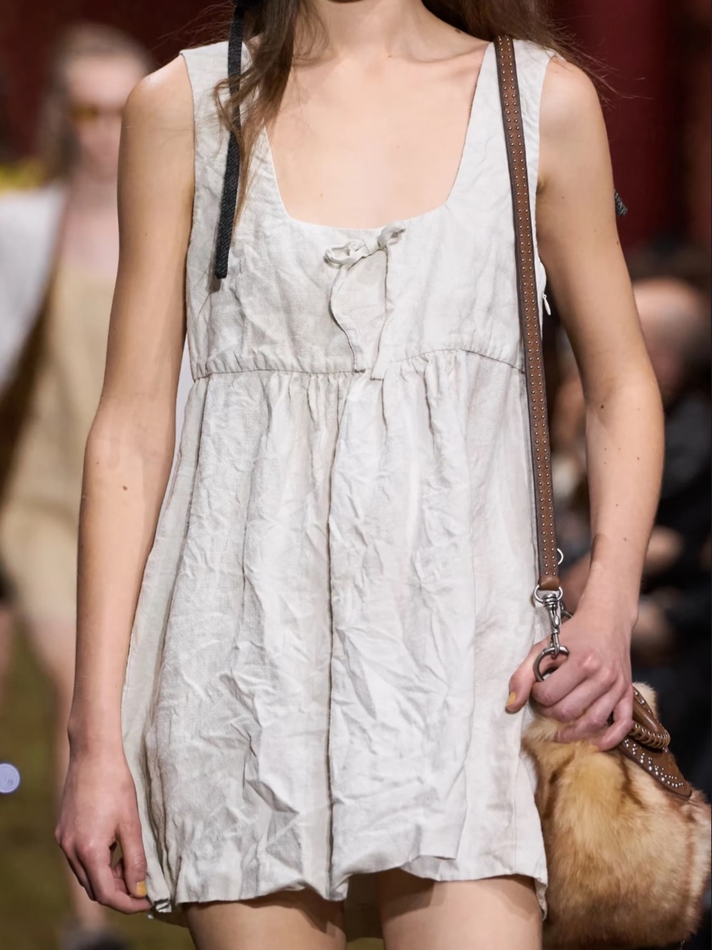 Miu Miu Linen mini-dress It36 - Picture 7 of 10